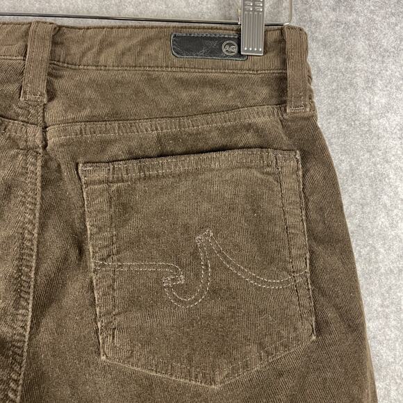 AG Adriano Goldschmied Mari Corduroy Pant Womens 27 Brown Mid Rise Slim Straight - Picture 15 of 16